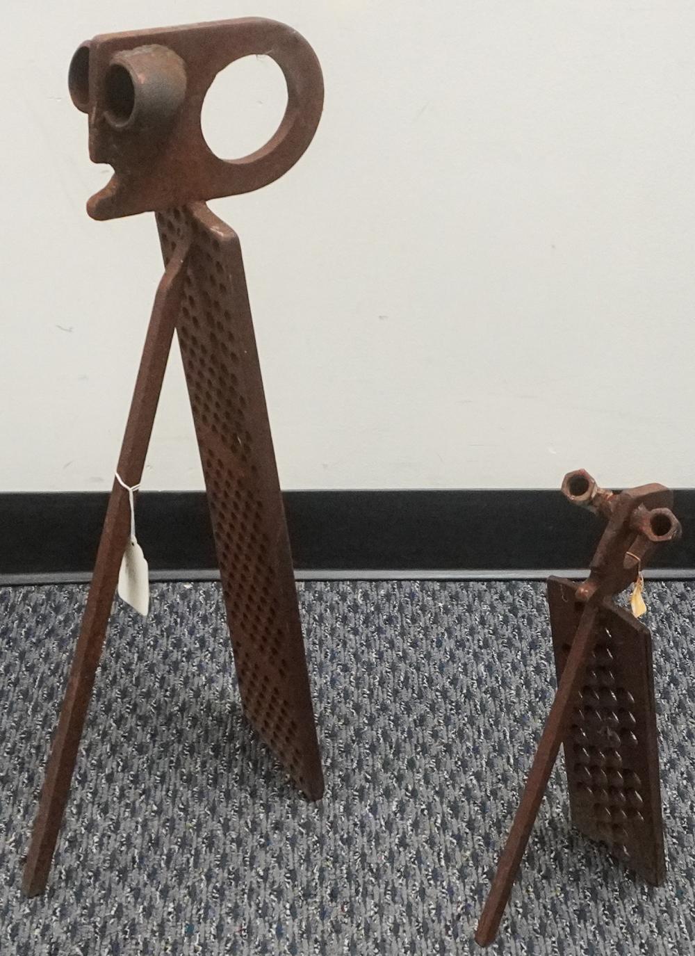 TWO MODERN WELDED STEEL FIGURES, H: