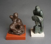 TWO MODERNIST ABSTRACT SCULPTU