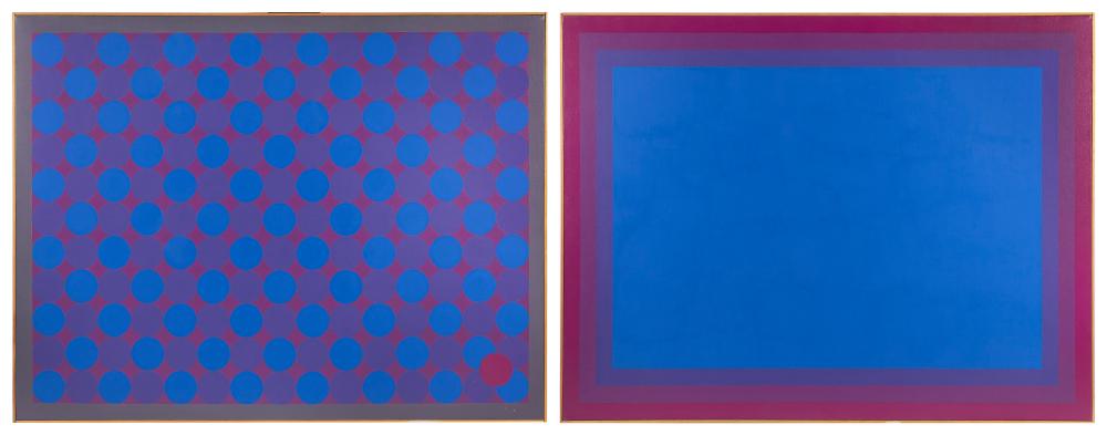 TWO MODERNIST PAINTINGS LATE 20TH