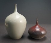 TWO MODERNIST STYLE EGGSHELL G