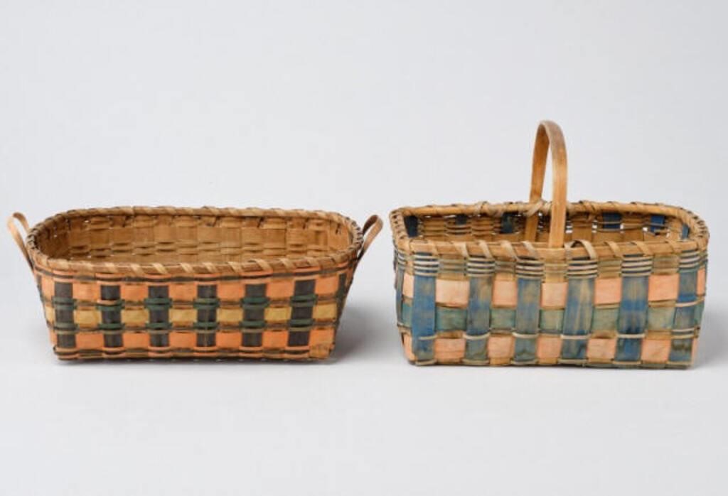 TWO MOHAWK BASKETSA lot of two
