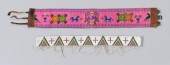 Two money belts: one needlepoi