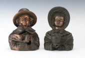 Two Monochrome Children Bust H