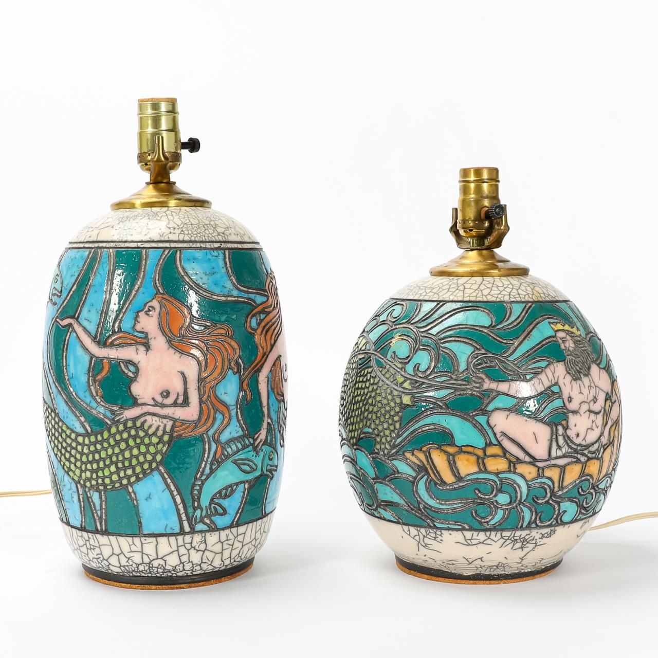 TWO MOORCROFT COLORFUL FLORAL MOTIF