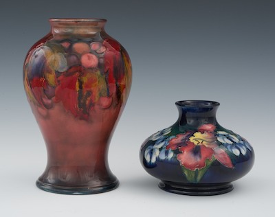 Two Moorcroft Glazed Pottery