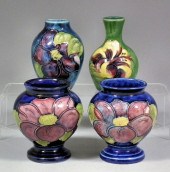 Two Moorcroft pottery baluster
