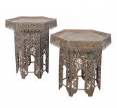 TWO MOROCCAN COPPER OCCASIONAL