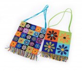 TWO MOSCHINO FLORAL BEADED LEA
