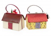 TWO MOSCHINO HOUSE-FORM LEATHE