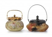 TWO MOUNT WASHINGTON ART GLASS