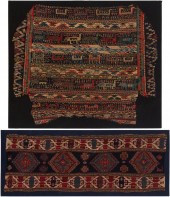 TWO MOUNTED CAUCASIAN TEXTILE