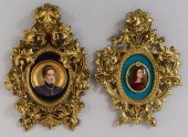 TWO MOUNTED PORCELAIN PLAQUEST