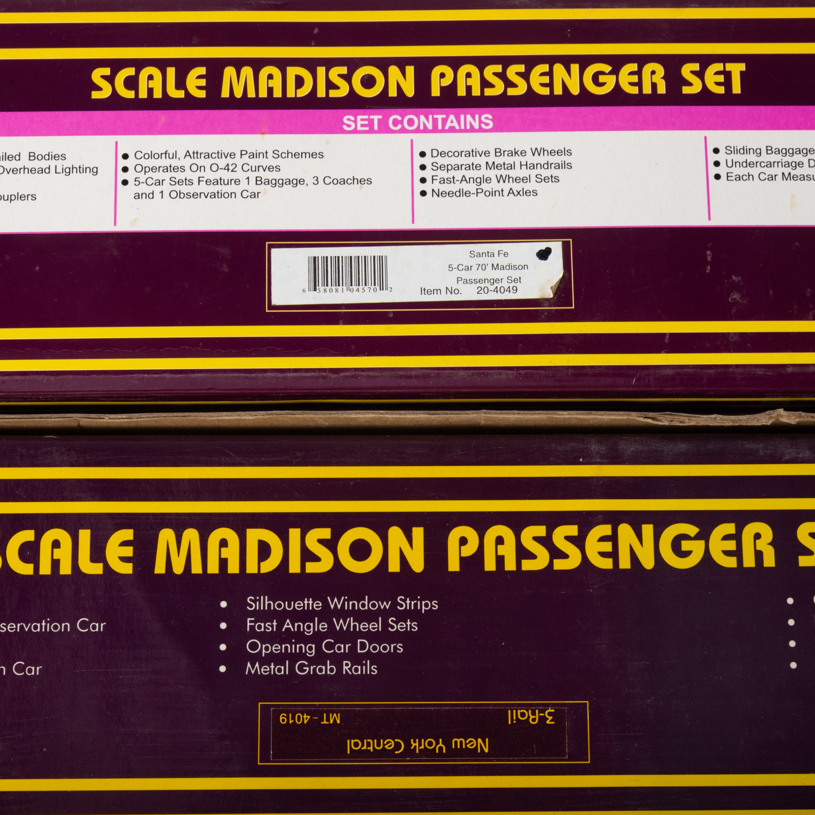 TWO M.T.H. SCALE MADISON
