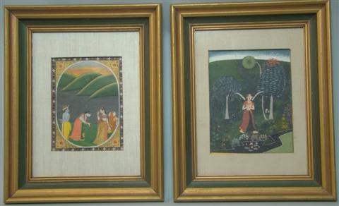 TWO MUGHAL ILLUMINATED