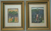 TWO MUGHAL ILLUMINATED MANUSCR