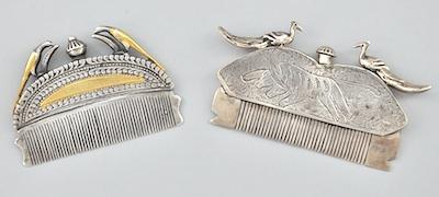 Two Mughal Style Hair Combs, ca.