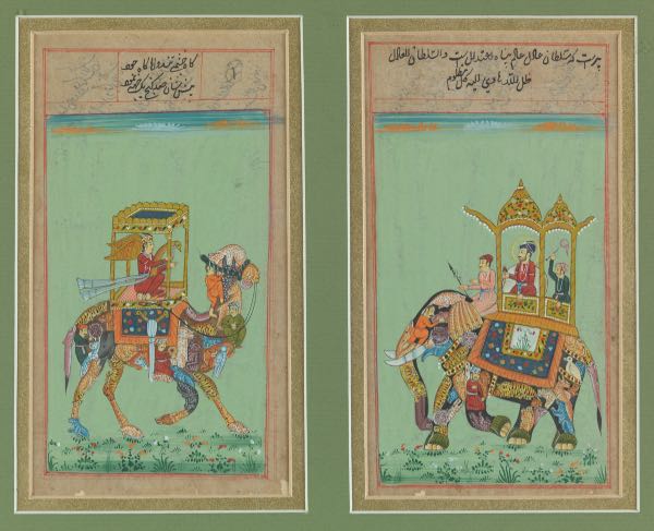 TWO MUGHAL STYLE MINIATURE