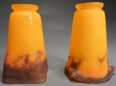 TWO MULLER FRERES ART GLASS SH