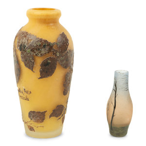 Two Muller Freres Cameo Glass Vases