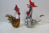 TWO MURANO STYLE BLOWN GLASS R