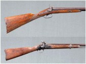 Two muzzle loading shotguns: F