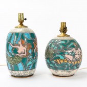 TWO MYTHICAL UNDERWATER MOTIF
