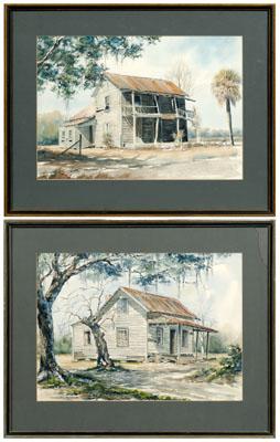 Two Nancy Ricker Rhett watercolors: