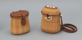 TWO NANTUCKET BASKET PURSES BY