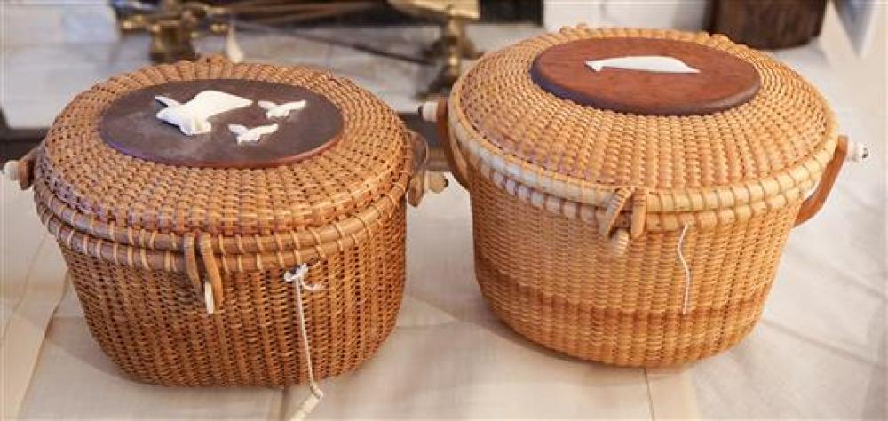 TWO NANTUCKET BASKETRY PURSESTwo