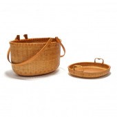 TWO NANTUCKET BASKETS, ARTHUR