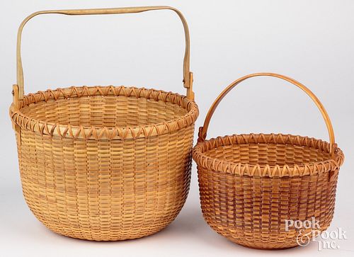TWO NANTUCKET LIGHTSHIP BASKETS,