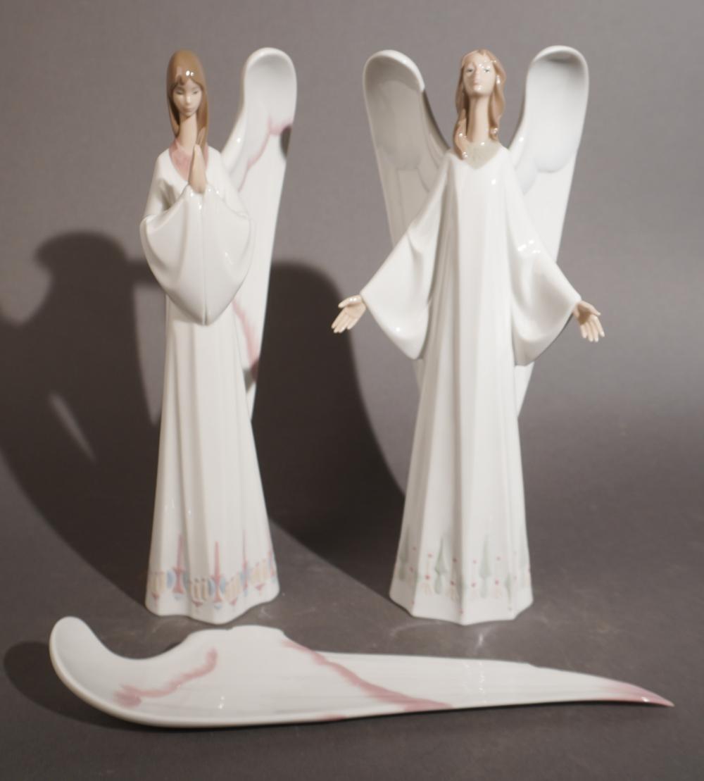 TWO NAO PORCELAIN FIGURES OF ANGELS