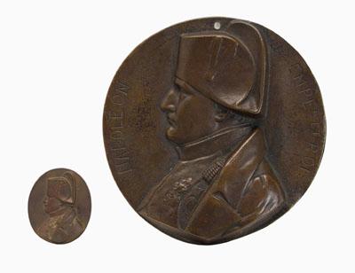 Two Napoleonic bronze plaques: both