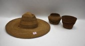 TWO NATIVE AMERICAN BASKETS AN