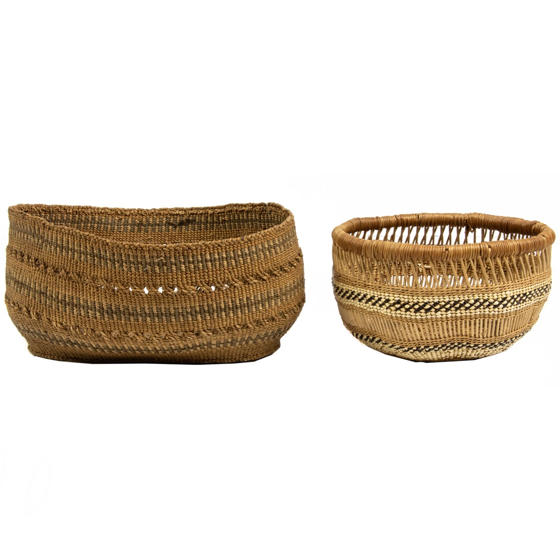 TWO NATIVE AMERICAN BASKETS,