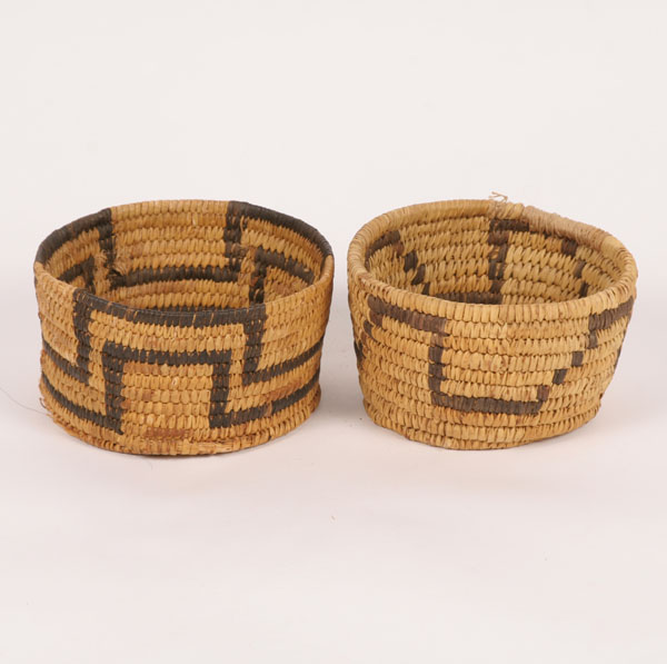 Two Native American baskets; Papago