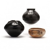 TWO NATIVE AMERICAN BLACKWARE