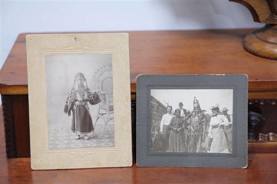 TWO NATIVE AMERICAN CABINET CARD