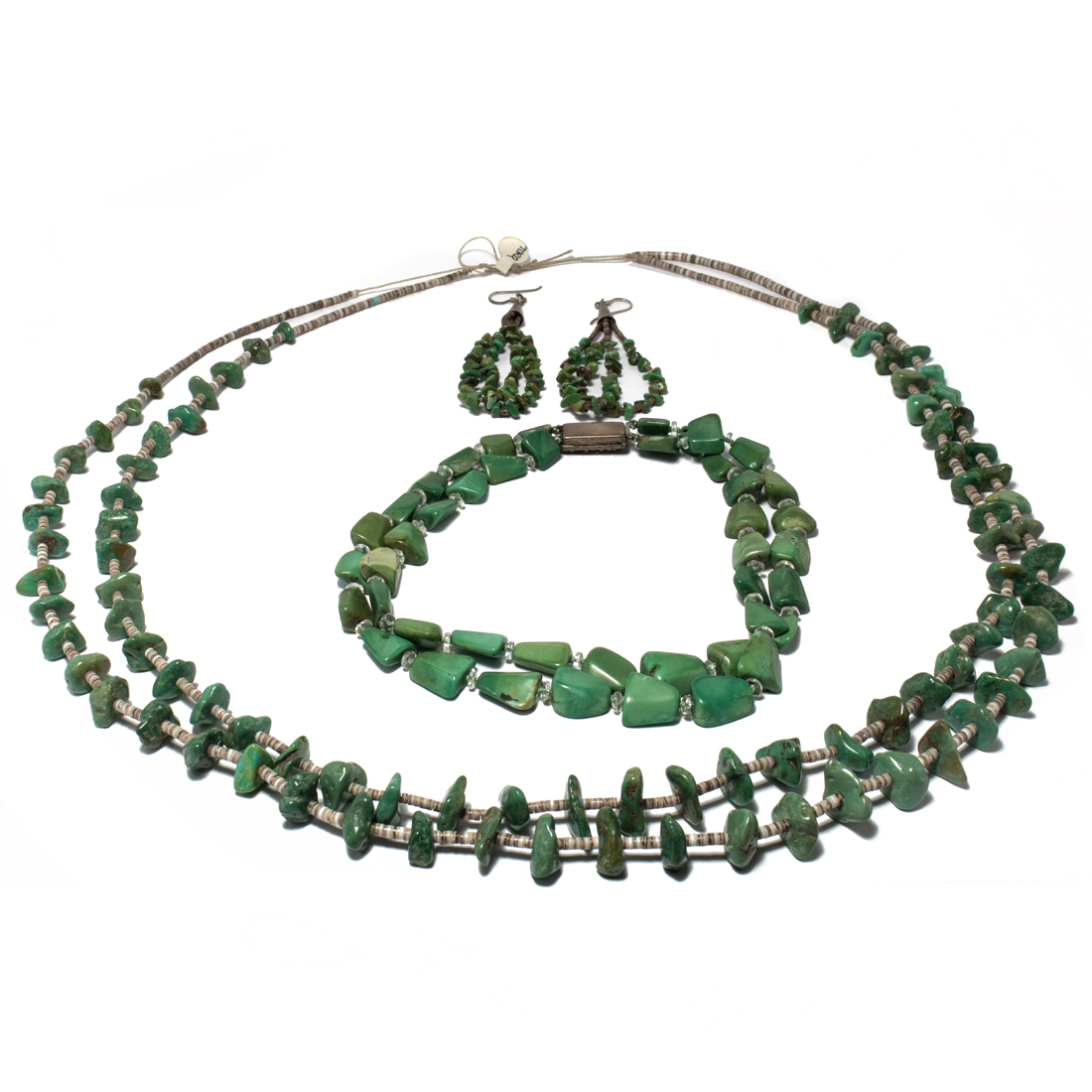 TWO NATIVE AMERICAN DOUBLE STRAND