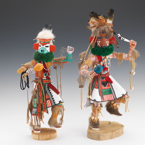 TWO NATIVE AMERICAN HOPI KACHINA