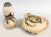 TWO NATIVE AMERICAN PUEBLO POT