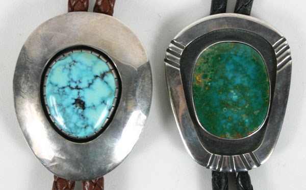 Two Native American silver and