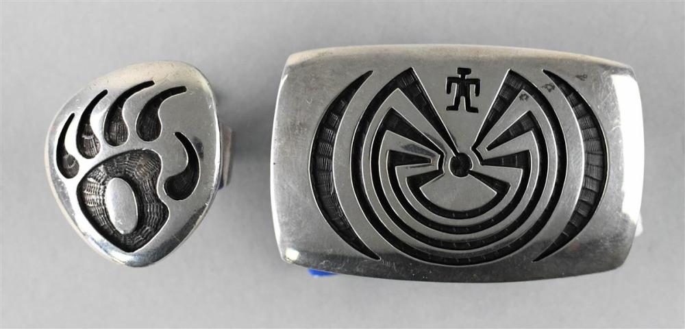 TWO NATIVE AMERICAN SILVER