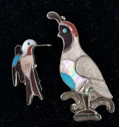 TWO NATIVE AMERICAN STERLING &
