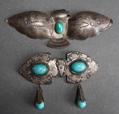 TWO NATIVE AMERICAN STYLE TURQ