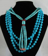 TWO NATIVE AMERICAN TURQUOISE