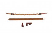 TWO NATIVE AMERICAN WOOD PIPE
