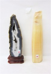 TWO NATURAL STONE SCULPTURES: