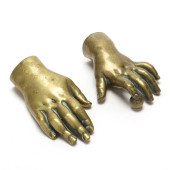 TWO NATURALISTIC CAST BRONZE C