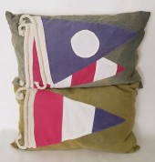 TWO NAUTICAL SIGNAL FLAG DECOR
